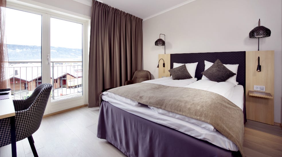 Standard dobbelrum med utsikt på Clarion Collection Hotel Hammer i Lillehammer
