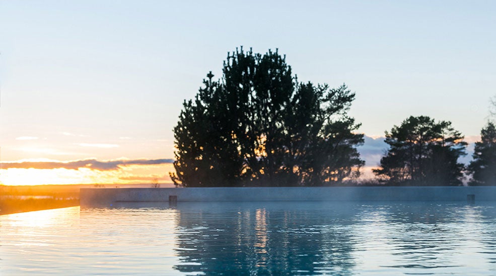 Vakkert utendørsbasseng i spaavdelingen på Quality Hotel Frösö Park