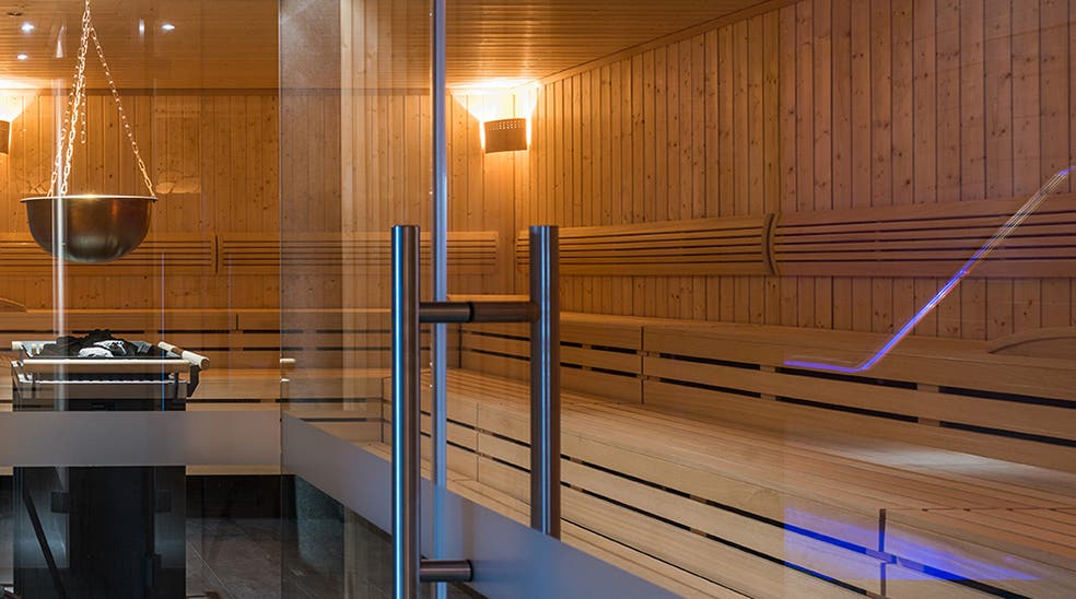 Moderne og flott badstu i spaavdelingen på Quality Hotel Frösö Park