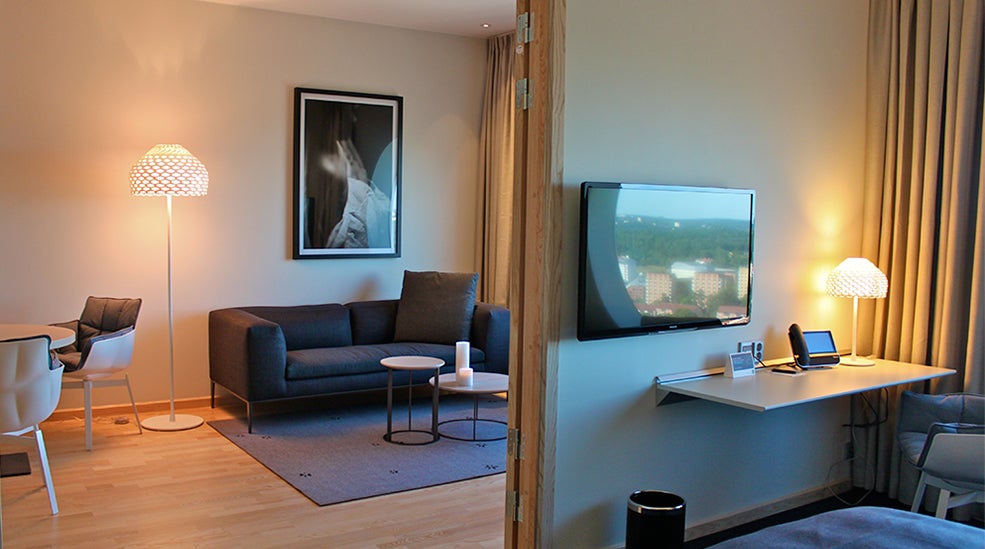 Stue i suiten på Quality Hotel Friends